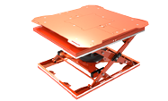 Lift table with tilted plate